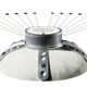 Graphic showing the pedestal, or brain cap, and chip array. Each of the 16 chips contains 64 electrodes, for a total of 1,024 electrodes.